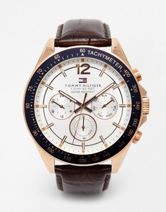 Часы с кожаным ремешком Tommy Hilfiger Luke 1791118 - Коричневый