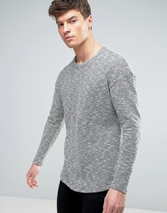 Длинный вязаный джемпер с закругленным низом Jack &amp; Jones Originals - Зеленый