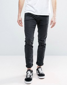 Узкие джинсы с рваной отделкой Jack &amp; Jones Intelligence - Черный
