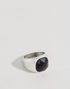 Серебряное кольцо-печатка Icon Brand Driggs - Серебряный