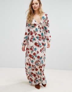 Платье макси с цветочным принтом Glamorous - Кремовый