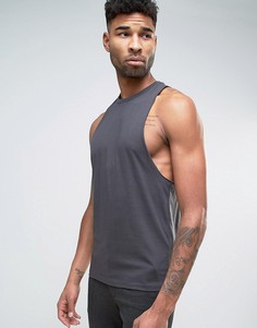 Выбеленная черная майка-борцовка ASOS - Черный