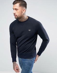 Темно-синий свитшот с круглым вырезом Fred Perry - Темно-синий