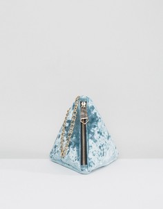 Бархатный пирамидальный клатч ASOS - Зеленый