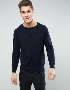 Фактурный джемпер Burton Menswear - Синий