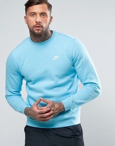 Голубой свитшот с логотипом и круглым вырезом Nike 804340-432 - Синий