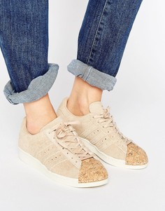 Телесные кроссовки в стиле 80-х с пробковой отделкой носка adidas Originals - Розовый
