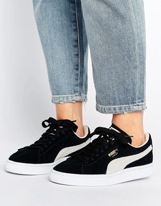 Черные замшевые кроссовки Puma Classic - Черный