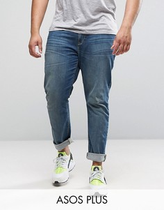 Синие выбеленные джинсы скинни ASOS PLUS - Синий