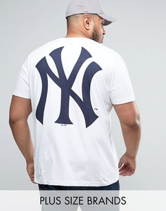 Удлиненная футболка Majestic PLUS New York Yankees - Белый