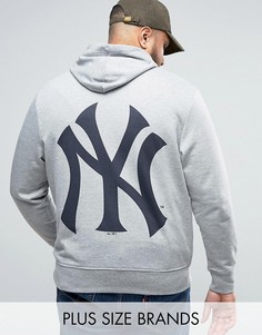 Худи с принтом на спине Majestic PLUS New York Yankees - Серый