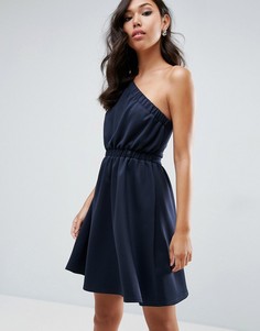 Асимметричное платье для выпускного мини ASOS - Темно-синий