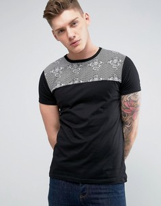 Футболка со змеиным принтом Brave Soul - Черный