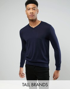 Джемпер с V-образным вырезом Ted Baker TALL - Темно-синий
