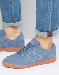 Синие замшевые кроссовки New Balance Soccer CT288BG - Синий
