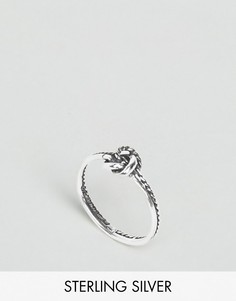 Серебряное кольцо в виде цепочки с узлом ASOS - Серебряный
