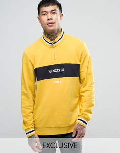 Желтый свитшот в стиле ретро с короткой молнией Puma эксклюзивно для ASOS 57531302 - Желтый