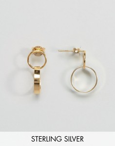Серьги-кольца 12 мм из позолоченного серебра ASOS - Золотой