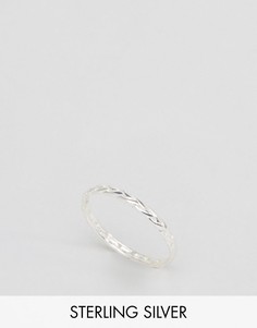 Серебряное кольцо с плетеной отделкой ASOS - Серебряный