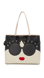 Объемная сумка Stace Face с короткими ручками и декоративной отделкой Alice + Olivia