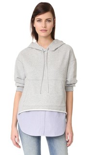 Комбинированная толстовка с капюшоном из махрового трикотажа 3.1 Phillip Lim