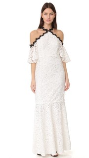 Кружевное вечернее платье с открытыми плечами и подолом «русалка» Jill Jill Stuart