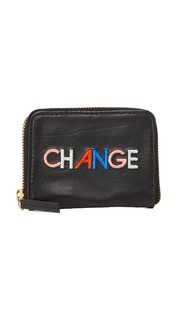 Кошелек для монет на молнии с надписью «Change» Lizzie Fortunato