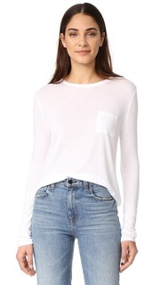 Классическая укороченная футболка с длинными рукавами T by Alexander Wang