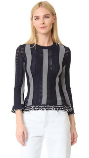 Свитер с оборчатой отделкой Derek Lam 10 Crosby