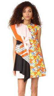 Платье с комбинированным принтом Msgm