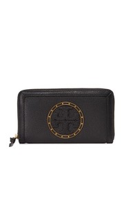 Классический кошелек на молнии с логотипом из заклепок Tory Burch