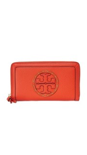 Классический кошелек на молнии с логотипом из заклепок Tory Burch