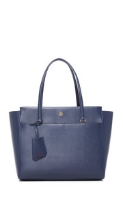Объемная сумка с короткими ручками Parker Tory Burch