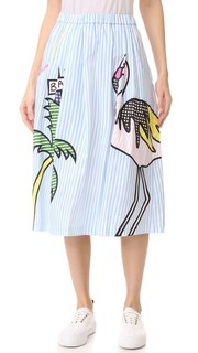 Юбка с принтом в виде фламинго Mira Mikati
