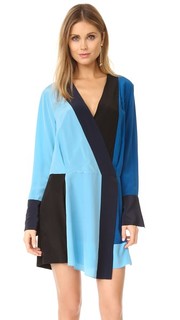 Платье с длинными рукавами и отделкой крест-накрест Diane von Furstenberg