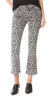 Узкие укороченные расклешенные джинсы Rosie HW x PAIGE Poppy Leopard