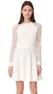 Платье Blake с кружевными рукавами реглан Alice + Olivia