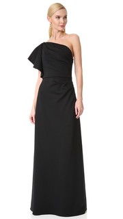 Вечернее платье с открытым плечом Monique Lhuillier Bridesmaids