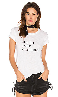 Stay in your own lane banner tee - TYLER JACOBS