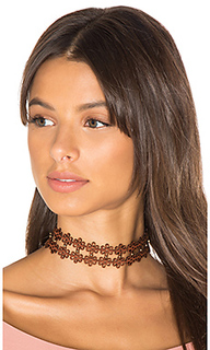 Leather daisy choker - Ettika