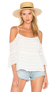 Cold shoulder ruffle sleeve blouse - 1. STATE