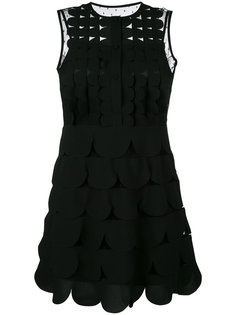короткое платье с фестончатой отделкой Red Valentino