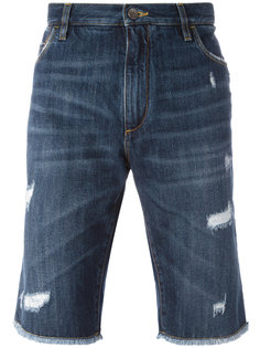 джинсовые шорты с рваными деталями Dolce &amp; Gabbana