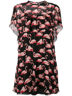 платье с принтом фламинго Red Valentino