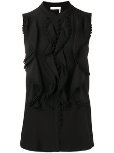 блузка с отделкой из бусин Chloé