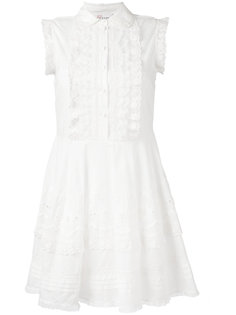 ажурное платье с кружевной отделкой Red Valentino
