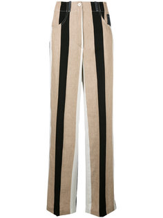 полосатые расклешенные брюки  Dondup