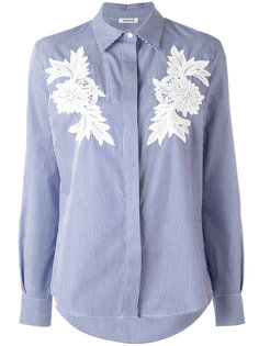 embroidered flowers striped shirt P.A.R.O.S.H.