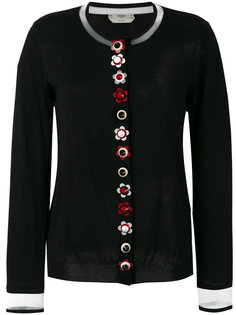 floral placket cardigan Fendi