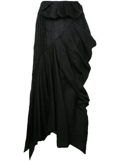draped pocket asymmetric skirt Aganovich